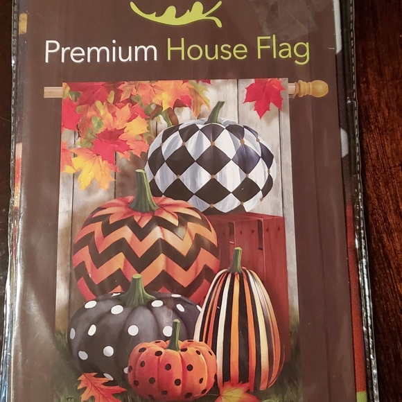 Autumn Pattern Pumpkin Fall Premium House Garden Flag 28" X 40" Briarwood Lane - Picture 1 of 6